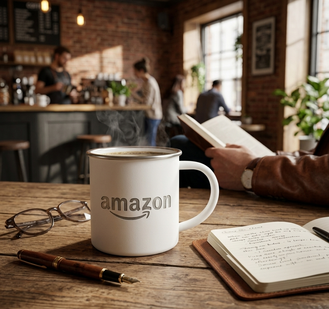 Lifestyle variation 1: decorated mug in a coffee shop